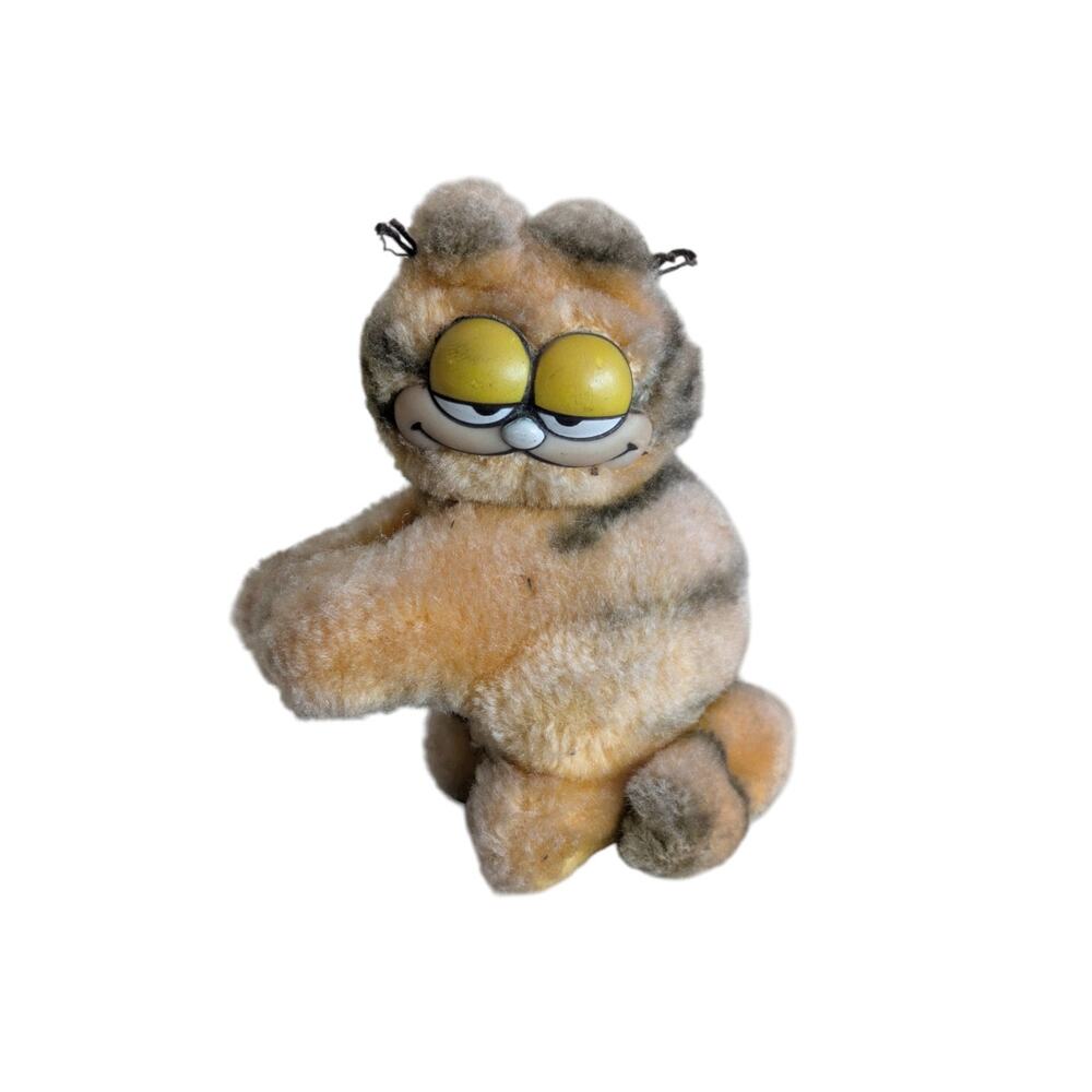 Vintage 1981 Dakin Garfield Cat Plush Pencil Clip Fuzzy Cartoon Holder Grabber